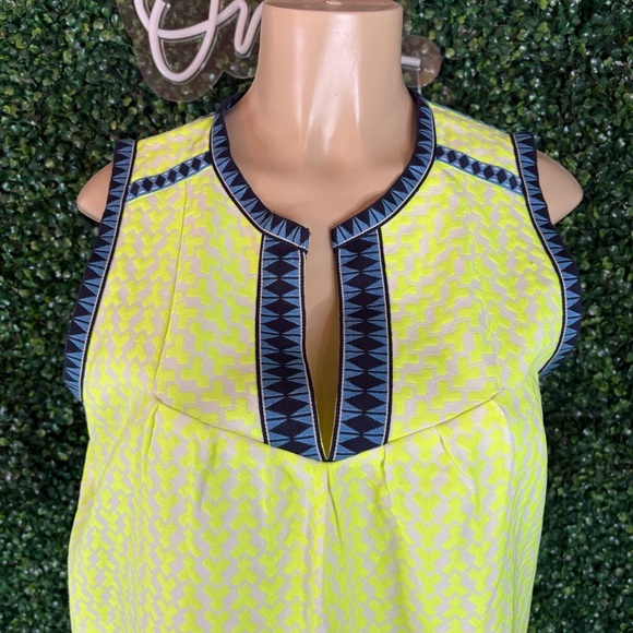 J.Crew Neon Arrow Print Shift  Embroidery Dress With Pockets Size 6 - Picture 7 of 12